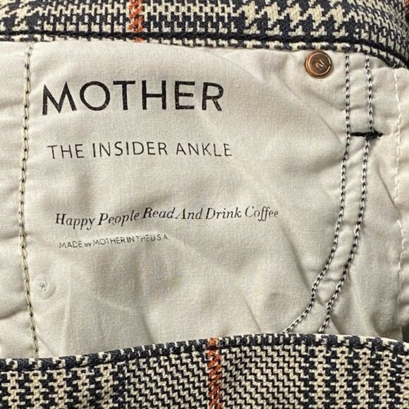 Mother The Insider High Rise Plaid Ankle Jeans Size 26 - Picture 13 of 14